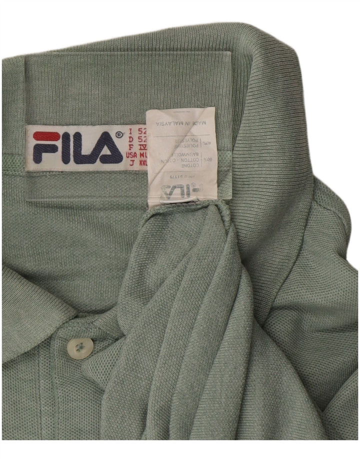 Tricou polo FILA pentru bărbați IT 52, bumbac verde mare