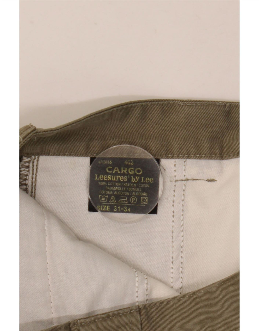 Pantaloni cargo drepti pentru bărbați LEE W31 L31 bumbac bej