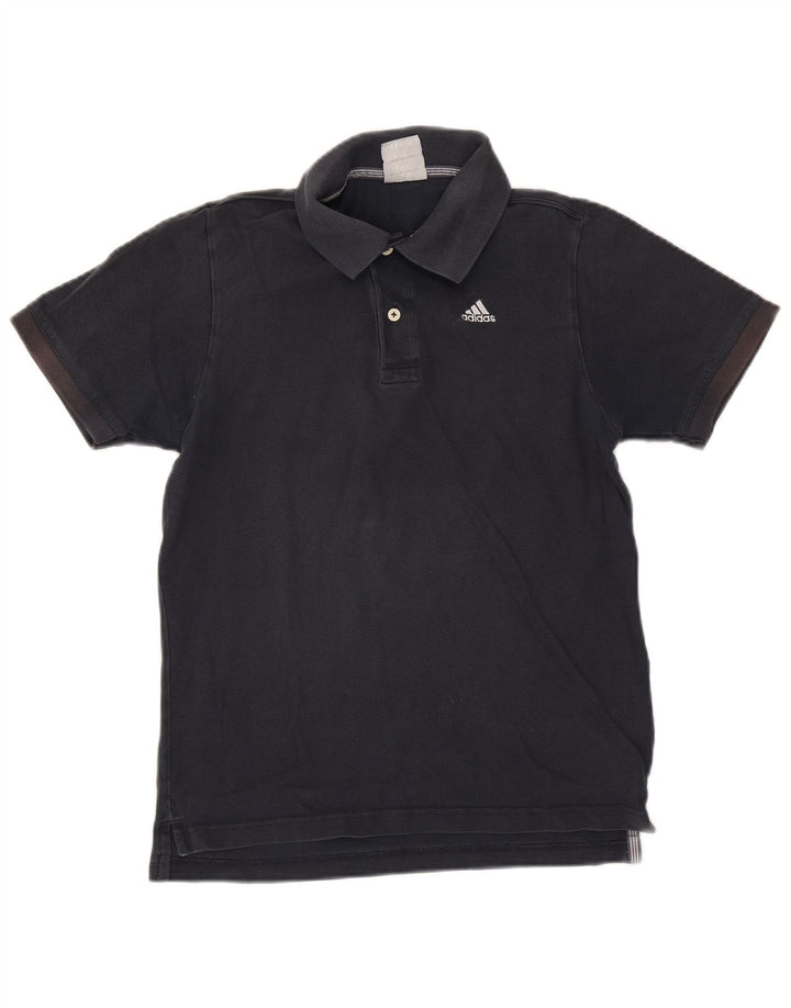 Tricou polo pentru bărbați Adidas mic, albastru bleumarin, bumbac