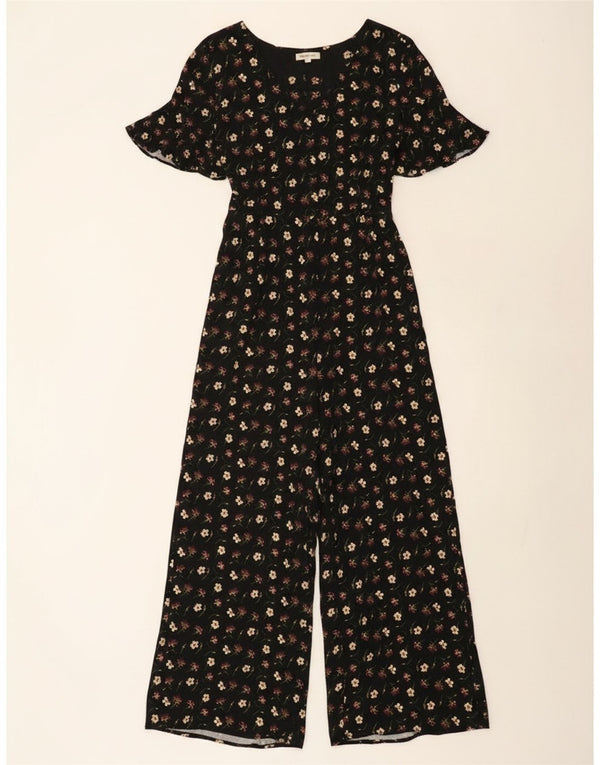 Salopetă Oasis pentru femei cu mânecă scurtă UK 14 Medium Black Floral
