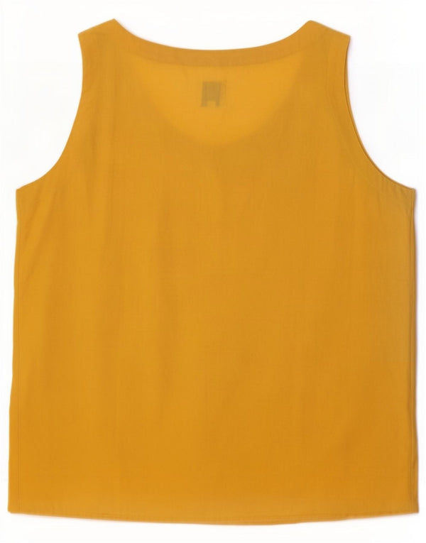 Benetton Womens Sleeveless Blouse Top IT 42 Medium Yellow
