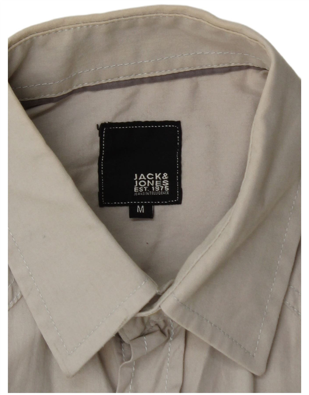 Cămașă cu mânecă scurtă pentru bărbați JACK & JONES, bumbac gri mediu