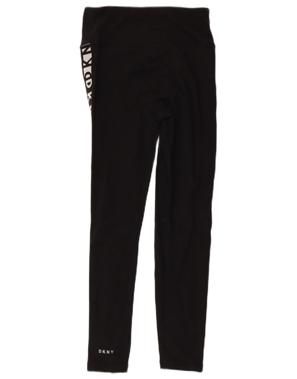 Leggings grafic Dkny pentru femei UK 4 XS bumbac negru