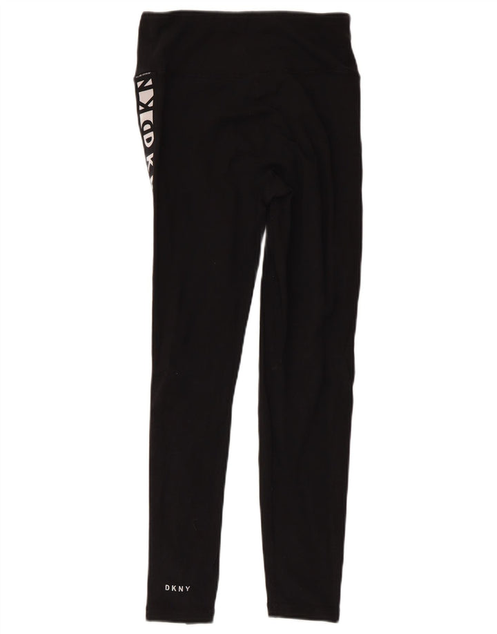 Leggings grafic Dkny pentru femei UK 4 XS bumbac negru