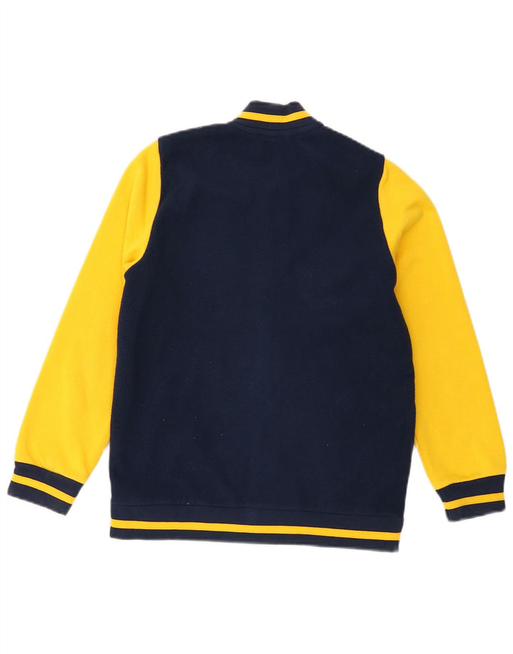 Jachetă fleece grafică Adidas pentru băieți 9-10 ani, albastru bleumarin, color block