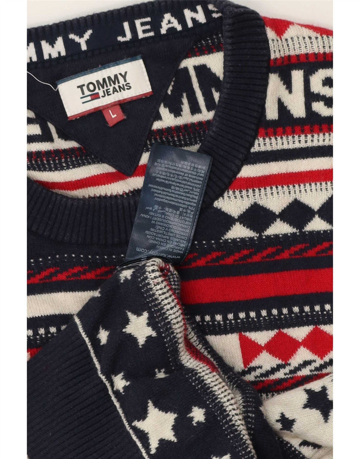 Pulover pentru bărbați Tommy Hilfiger, cu gât crew, cu dungi mari, multicolore
