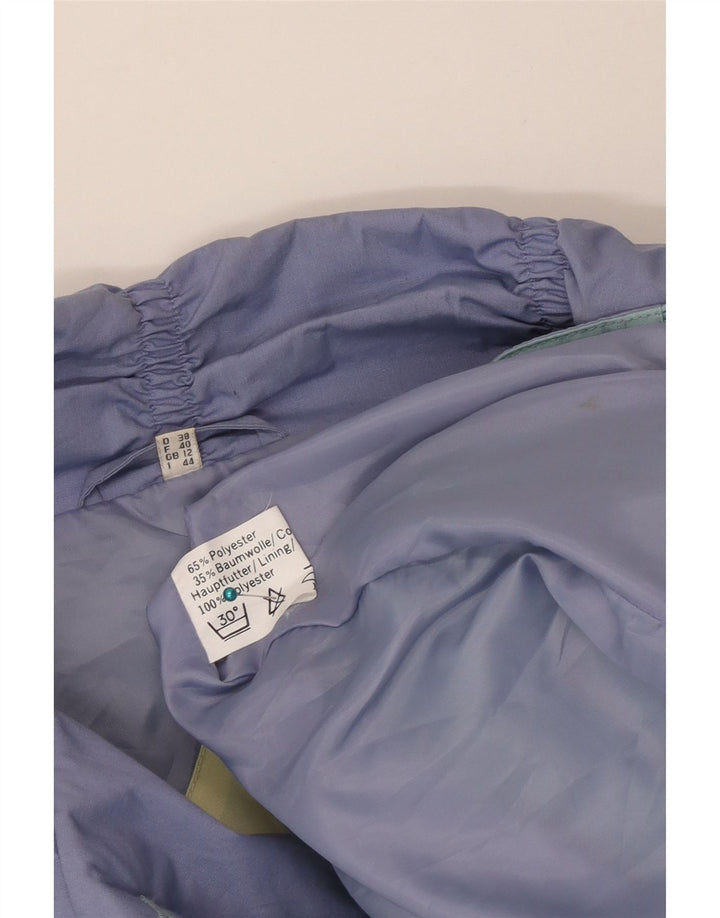 Trenci pentru femei vintage UK 12, verde mediu, poliester color bloc