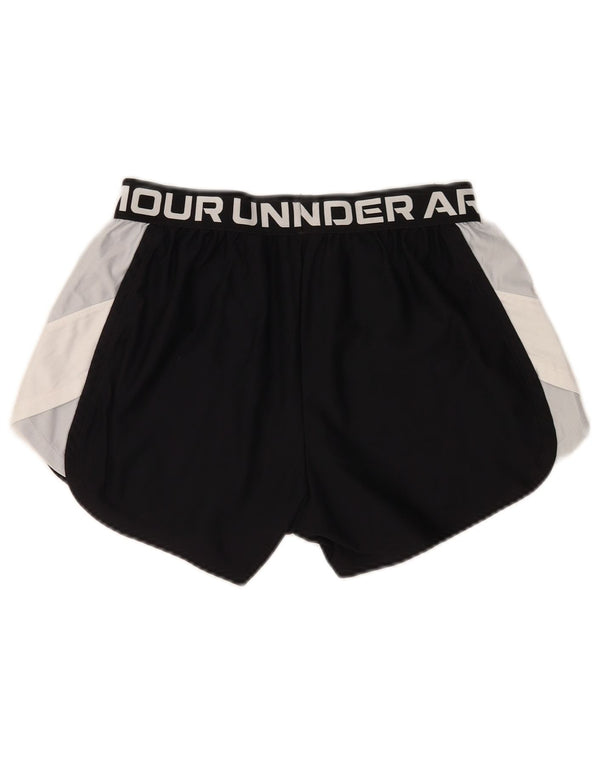 Pantaloni scurți sport grafic Under Armour pentru femei UK 12 Medium Black Colorblock