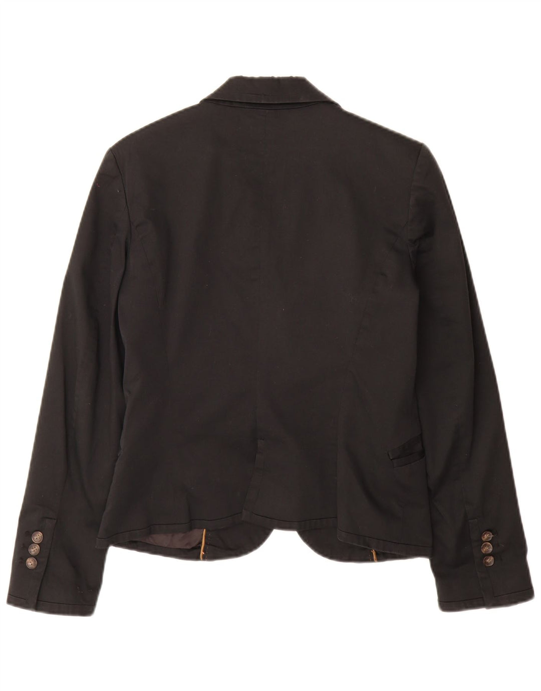 Blazer pentru femei Zara cu 2 nasturi, UK 14, mare, negru, bumbac