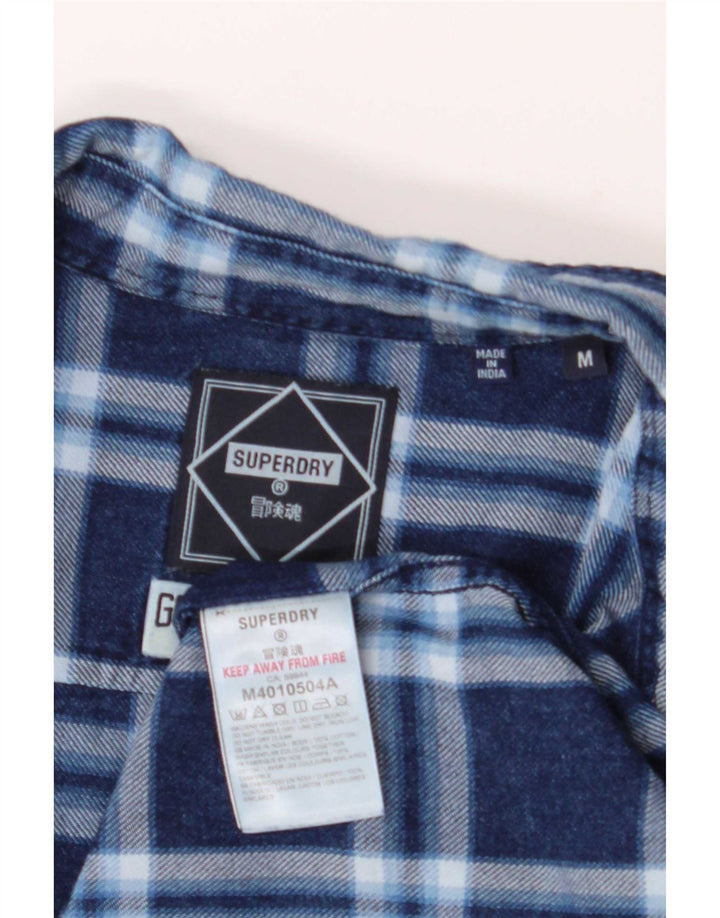 Superdry Cămașă de flanel pentru bărbați, mediu, bleumarin, bumbac