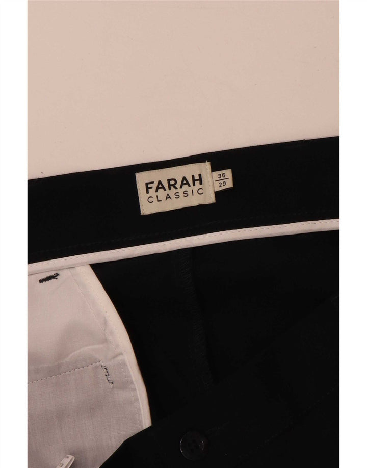Pantaloni chino drepți pentru bărbați Farah L36 L29 Poliester bleumarin