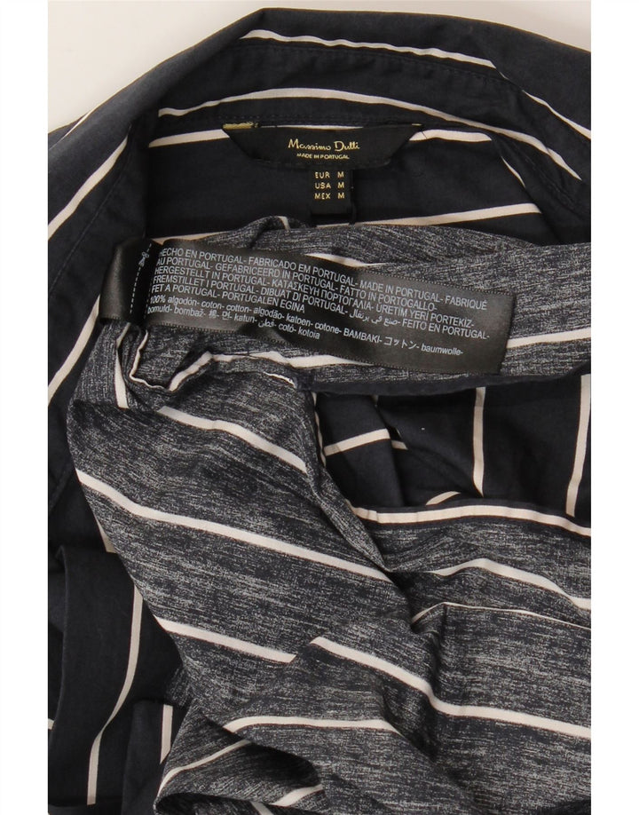 Top cardigan pentru femei MASSIMO DUTTI UK 14 Medium bleumarin, bumbac cu dungi