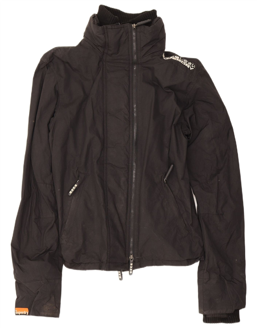 Jachetă de ploaie Superdry pentru bărbați UK 36 Small Black Nylon