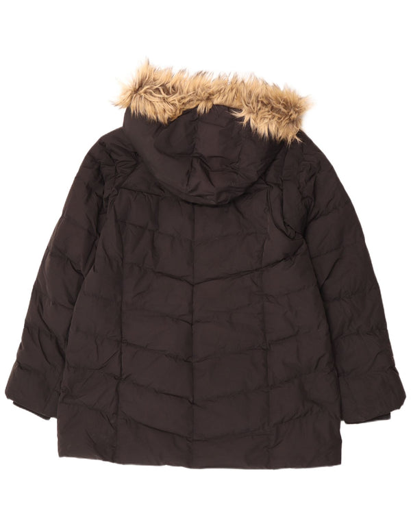 Manton căptușit cu glugă pentru femei Mountain Warehouse UK 18 XL Poliester negru