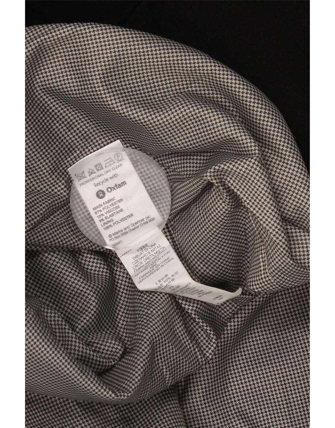 Palton dublu pentru femei Marks & Spencer UK 14 Poliester negru mare