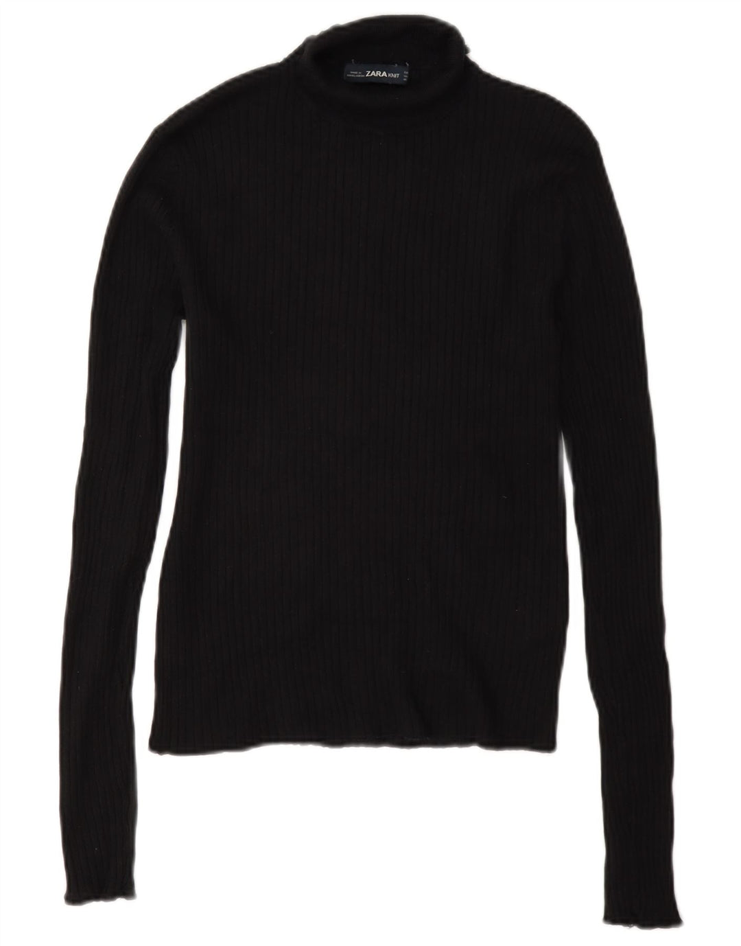 Bluză pentru femei Zara cu gât rulat Top UK 12 Medium Black