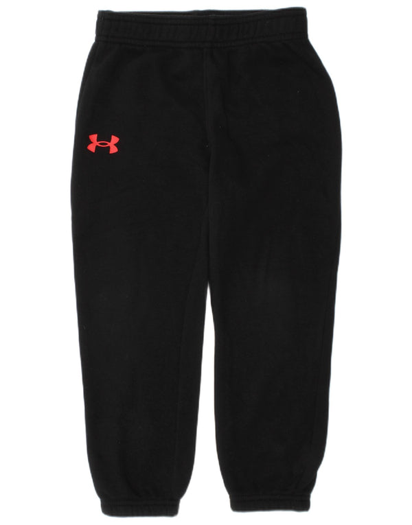 UNDER ARMOUR Băieți Trening Pantaloni Joggeri 3-4 Ani Bumbac Negru