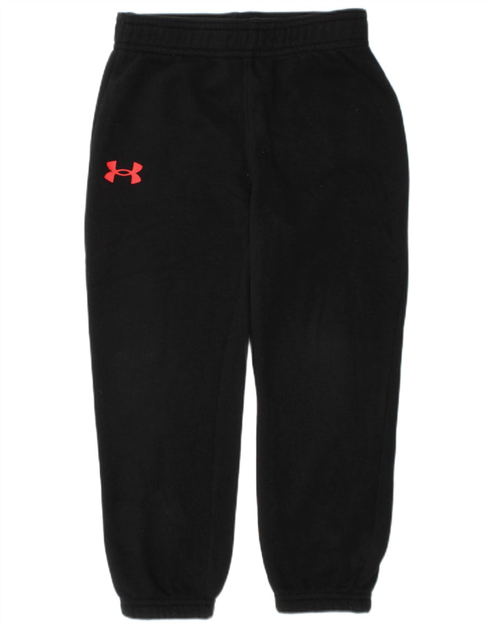 UNDER ARMOUR Băieți Trening Pantaloni Joggeri 3-4 Ani Bumbac Negru