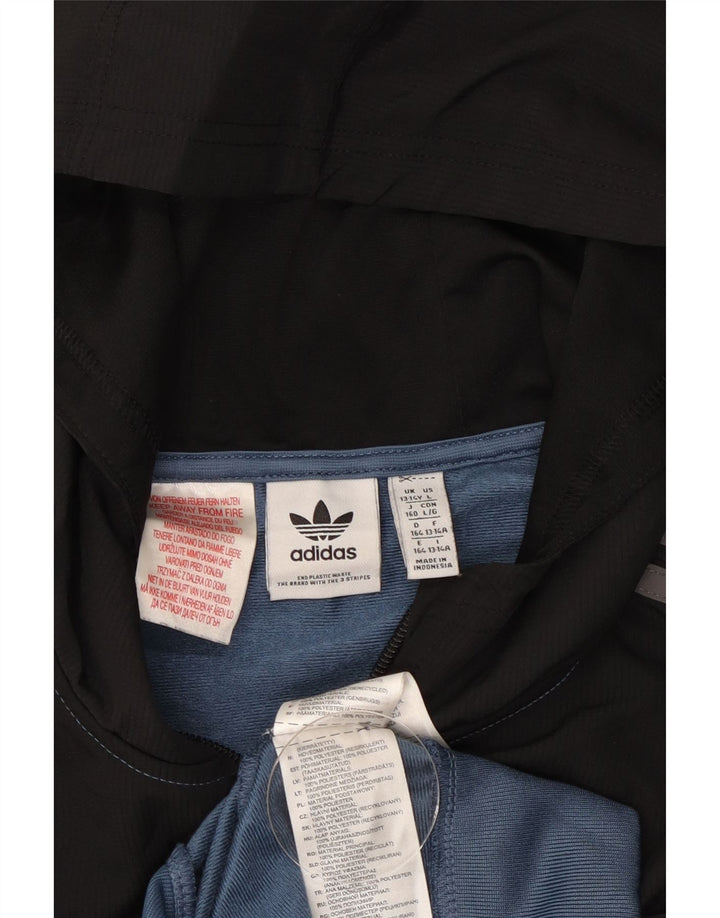 Jachetă de trening pentru băieți Adidas 13-14 ani, albastru, poliester