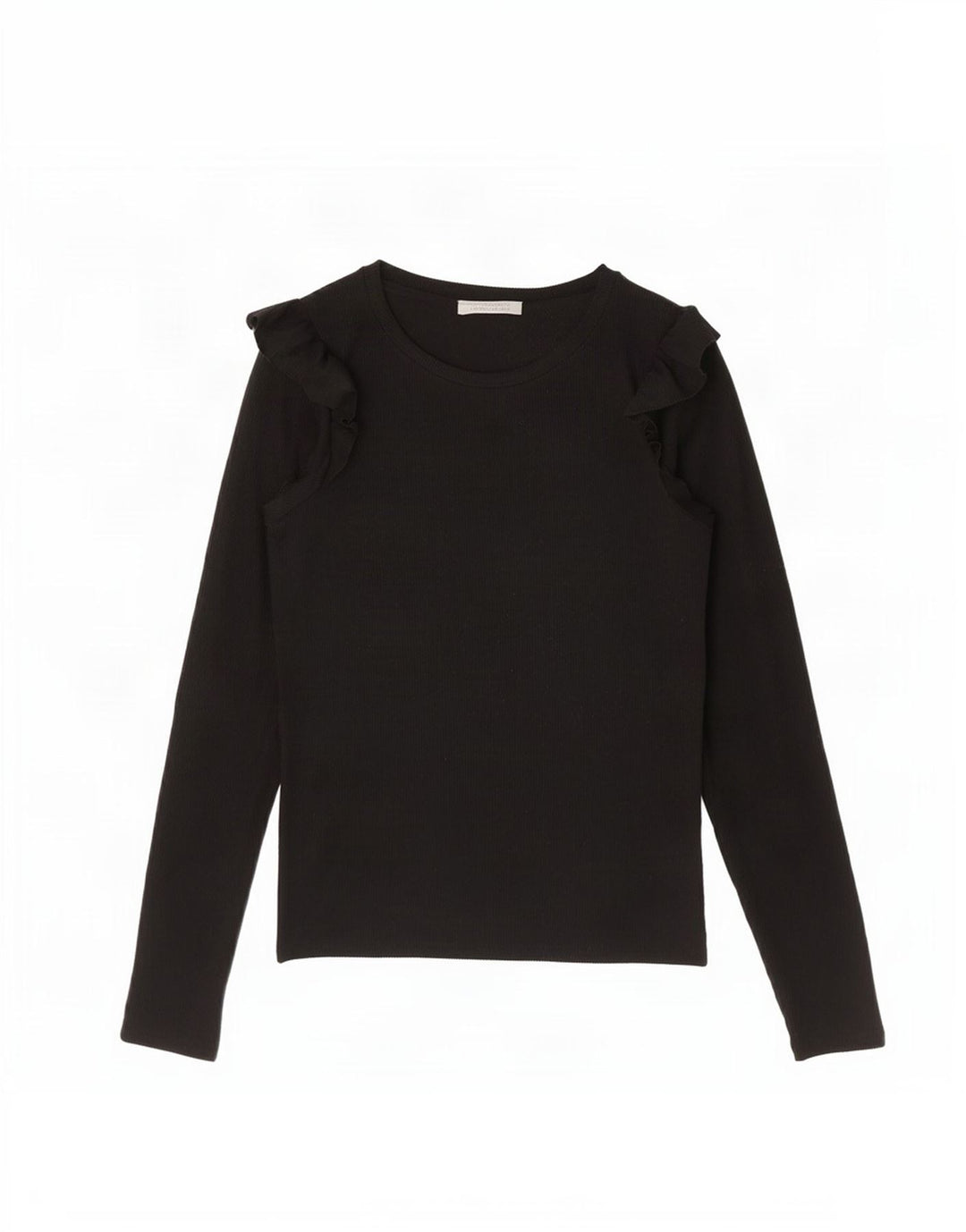 Top Trafaluc pentru femei Zara cu mânecă lungă UK 12 Medium Negru