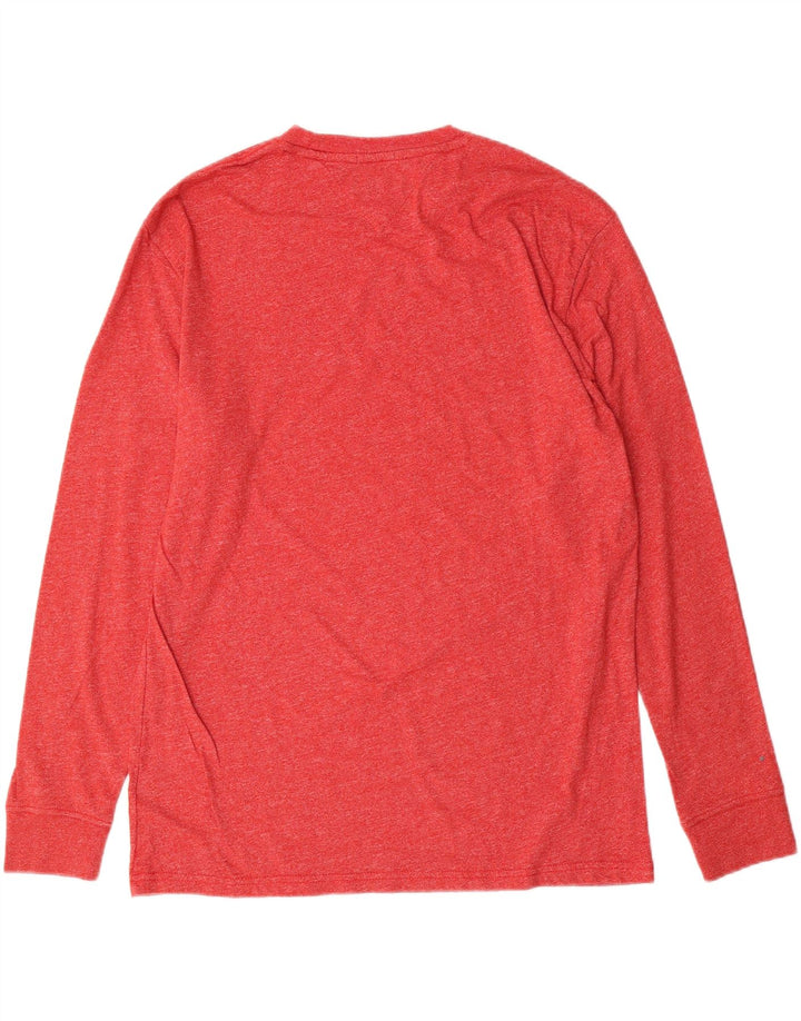 TOMMY HILFIGER Mens Regular Fit Graphic Top Long Sleeve Large Red Cotton Vintage Tommy Hilfiger and Second-Hand Tommy Hilfiger from Messina Hembry 