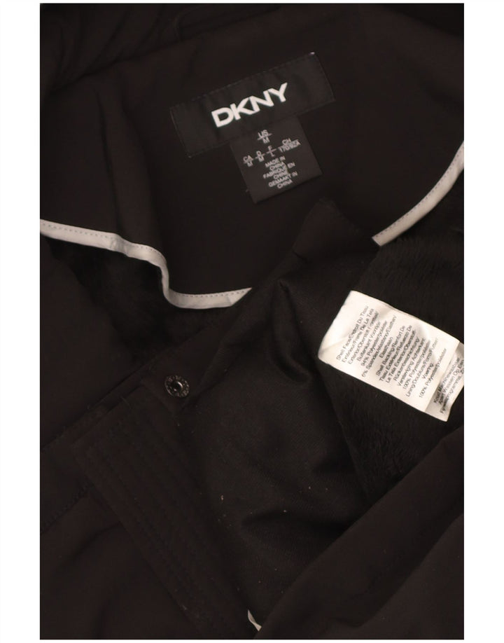 Jachetă parka cu glugă pentru femei Dkny UK 12 Poliester mediu negru