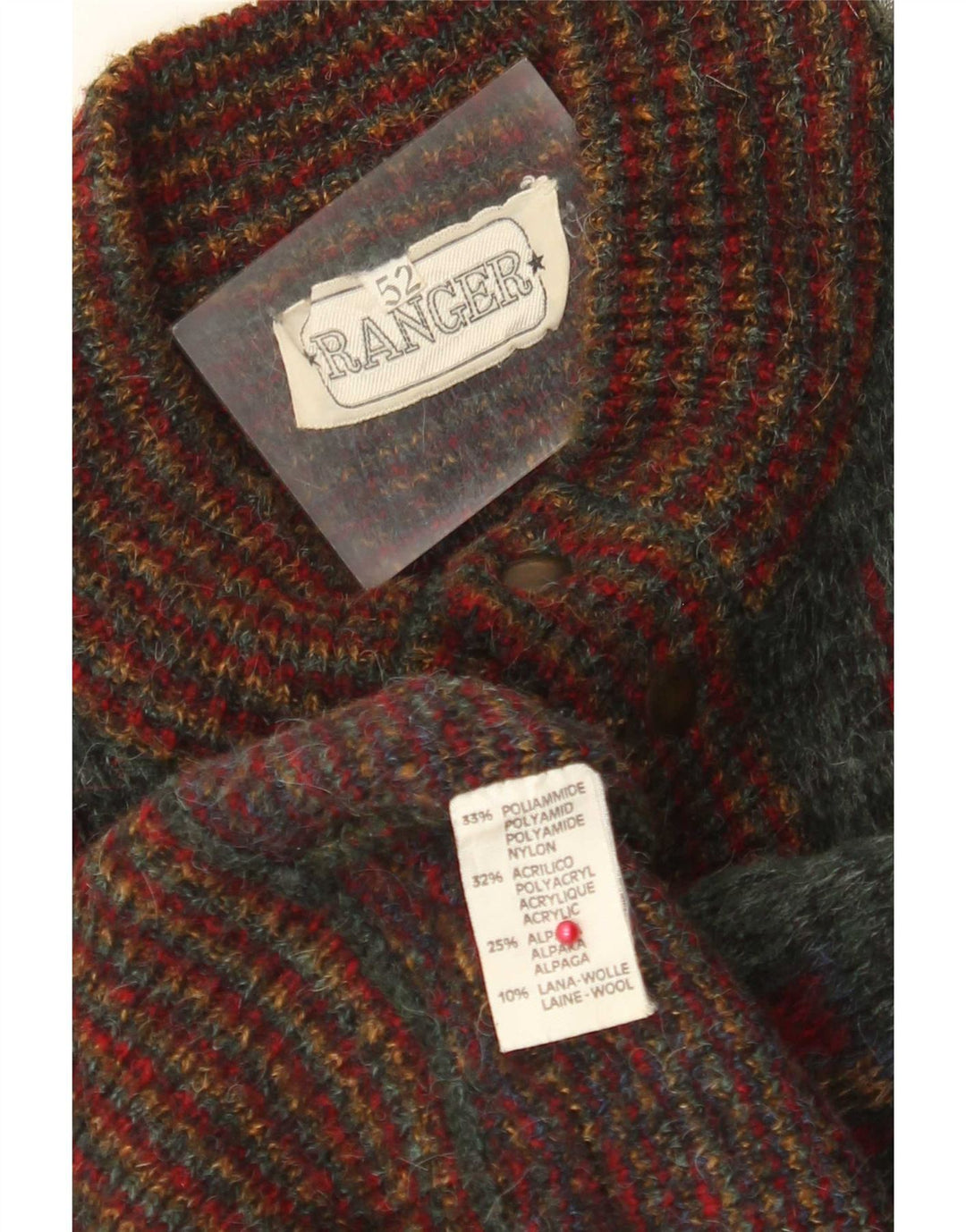 Pulover cardigan pentru bărbați Ranger cu model abstract IT 52 Poliamidă verde mare