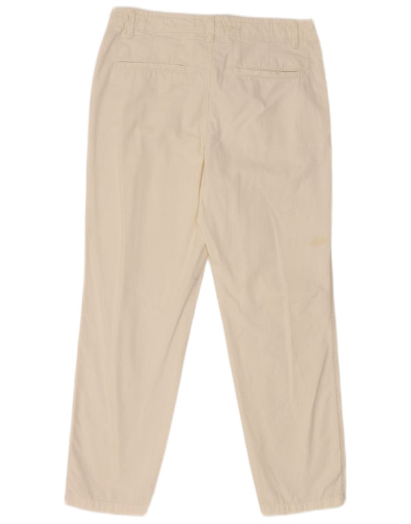 Pantaloni Chino Drepți Femei Zara EU 38 Mici L28 L26 Alb