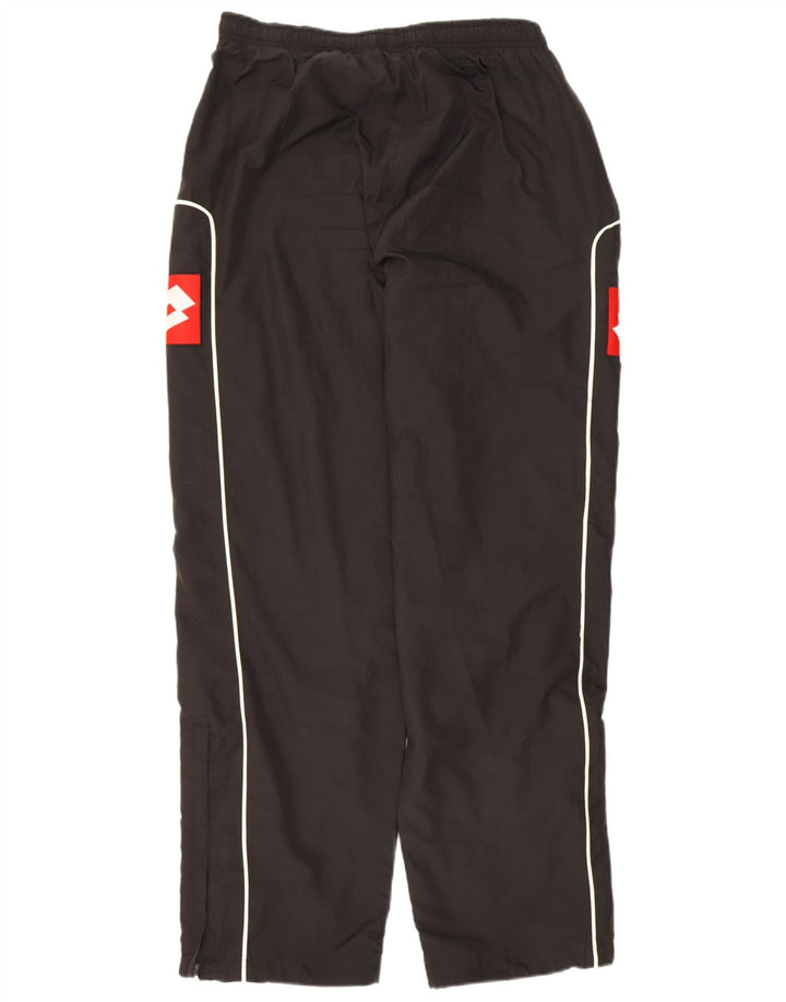 Pantaloni de trening grafic pentru bărbați Lotto, mari, negru, poliester color bloc