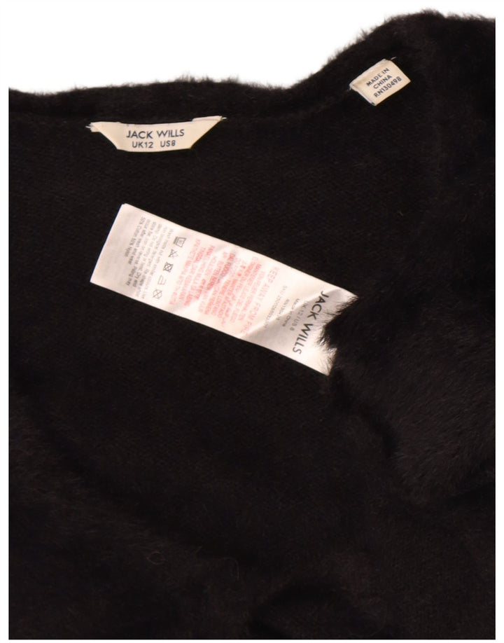 Jack Wills Pulover Bolero pentru femei UK 12, bumbac mediu negru