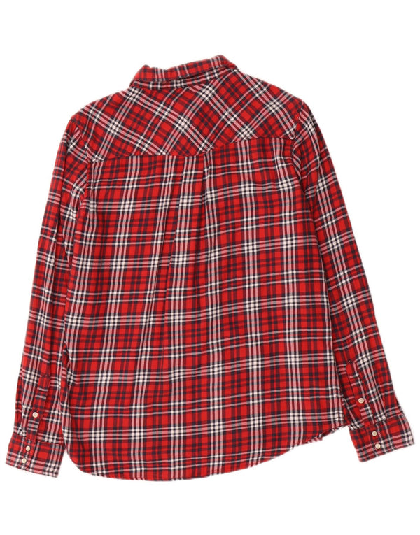 Lee Womens Flannel Shirt UK 16 Large Red Check