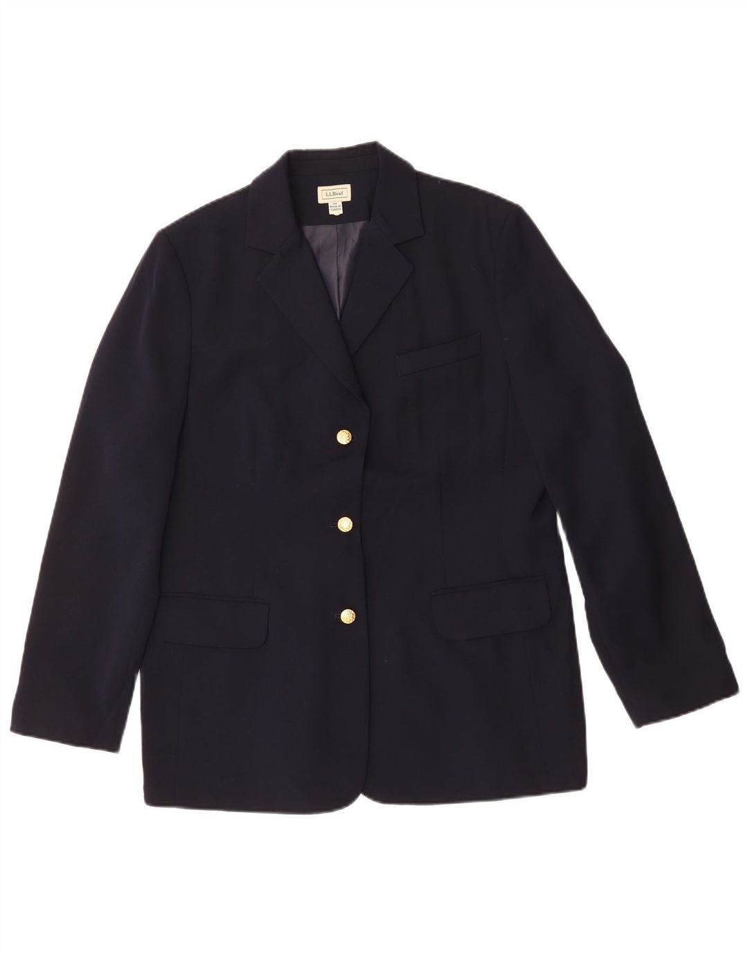 Jachetă blazer pentru femei L.L.Bean, cu ajustare normală, US 14 XL, poliester bleumarin
