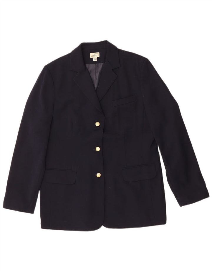 Jachetă blazer pentru femei L.L.Bean, cu ajustare normală, US 14 XL, poliester bleumarin