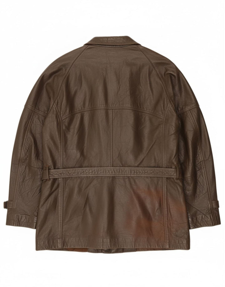 Jachetă din piele vintage pentru bărbați IT 52 XL din piele maro