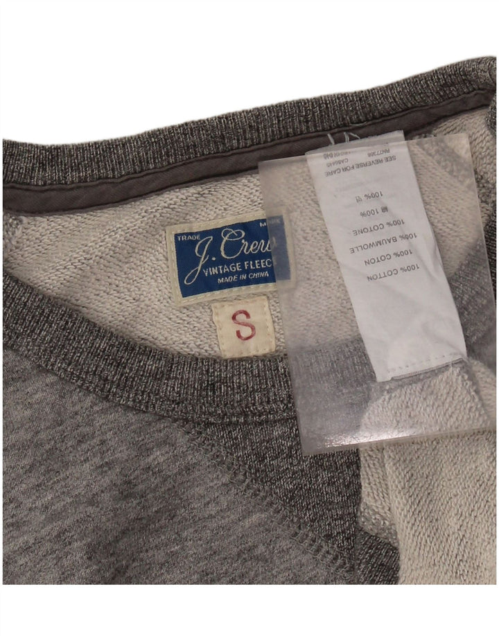 J. CREW Pulover supradimensionat pentru femei UK 10 Bumbac gri mic