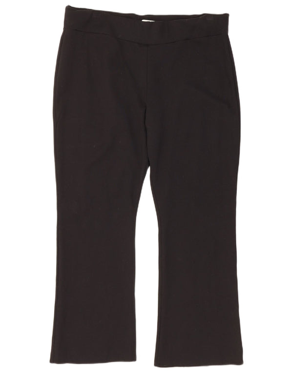 Pantaloni tăiați pentru femei Marks & Spencer Bootcut UK 20 2XL W36 L26 Negru