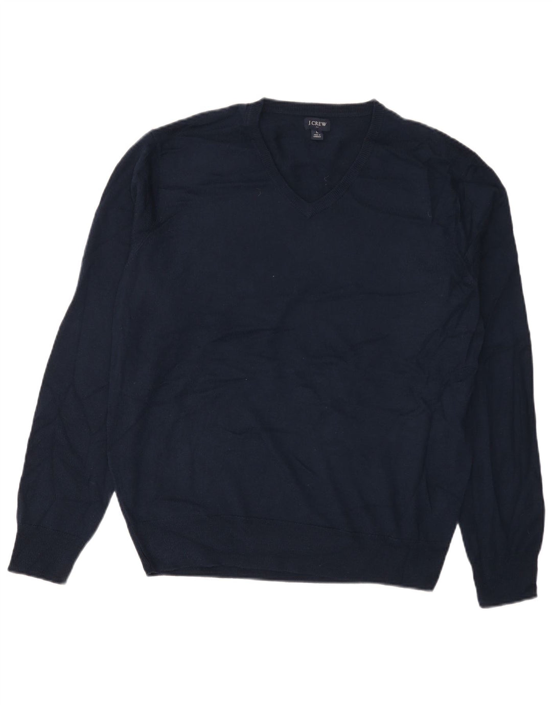 J. Crew Pulover cu decolteu în V pentru bărbați, mare, albastru acrilic