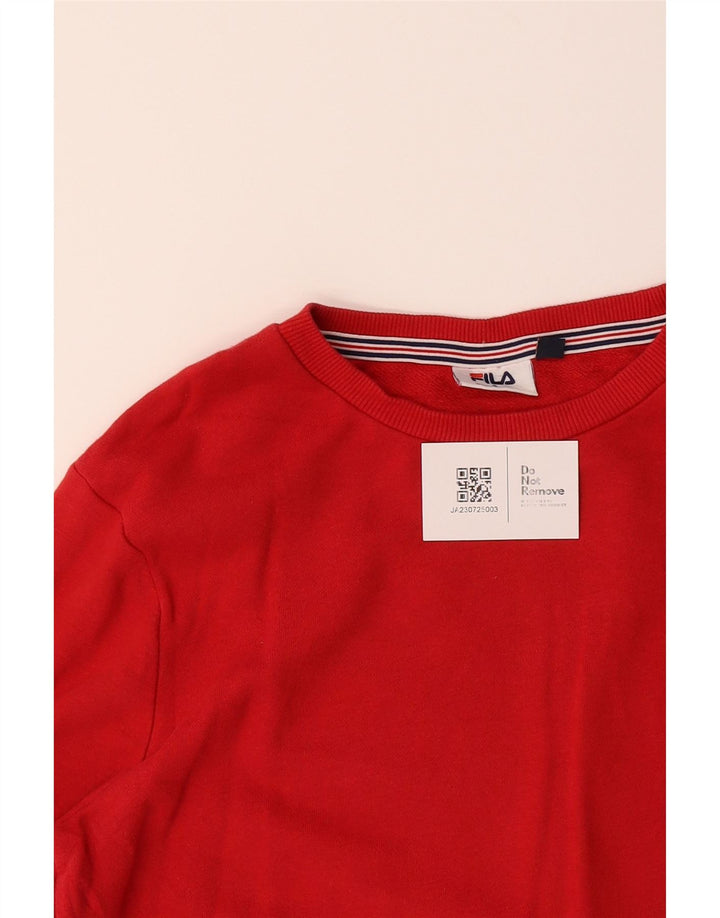 FILA Mens Sweatshirt Jumper Small Red Cotton