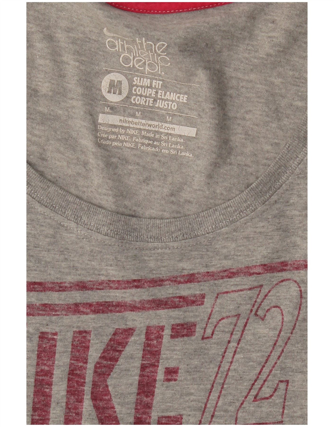Tricou grafic NIKE pentru femei Slim Fit UK 12 Medium Gri Pete