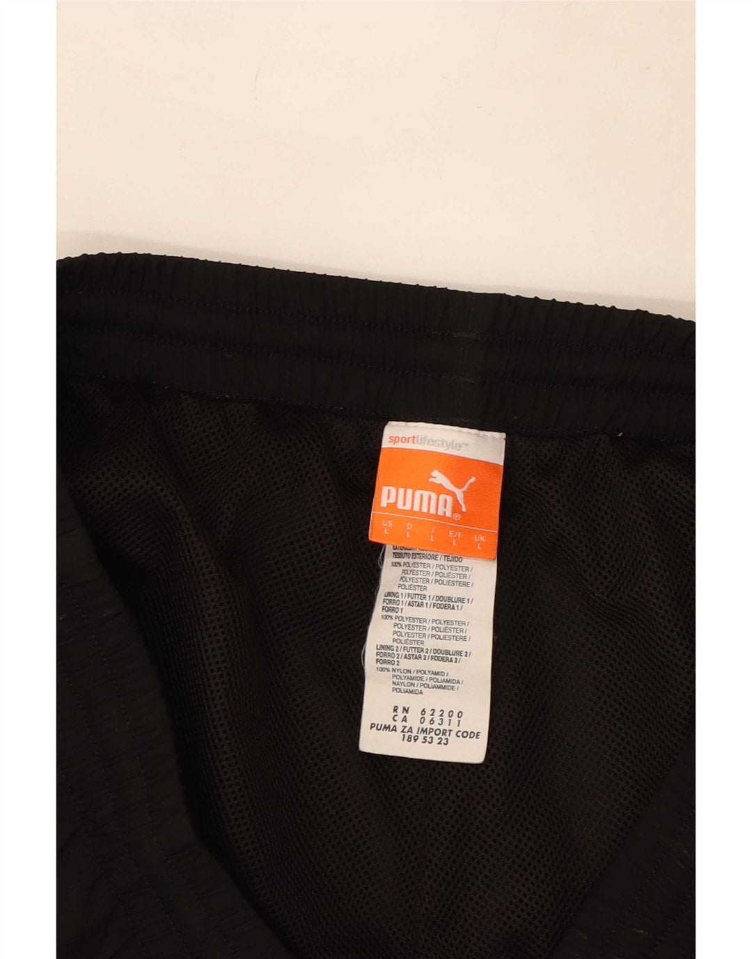 Pantaloni de trening pentru bărbați Puma, mari, negru, poliester color bloc