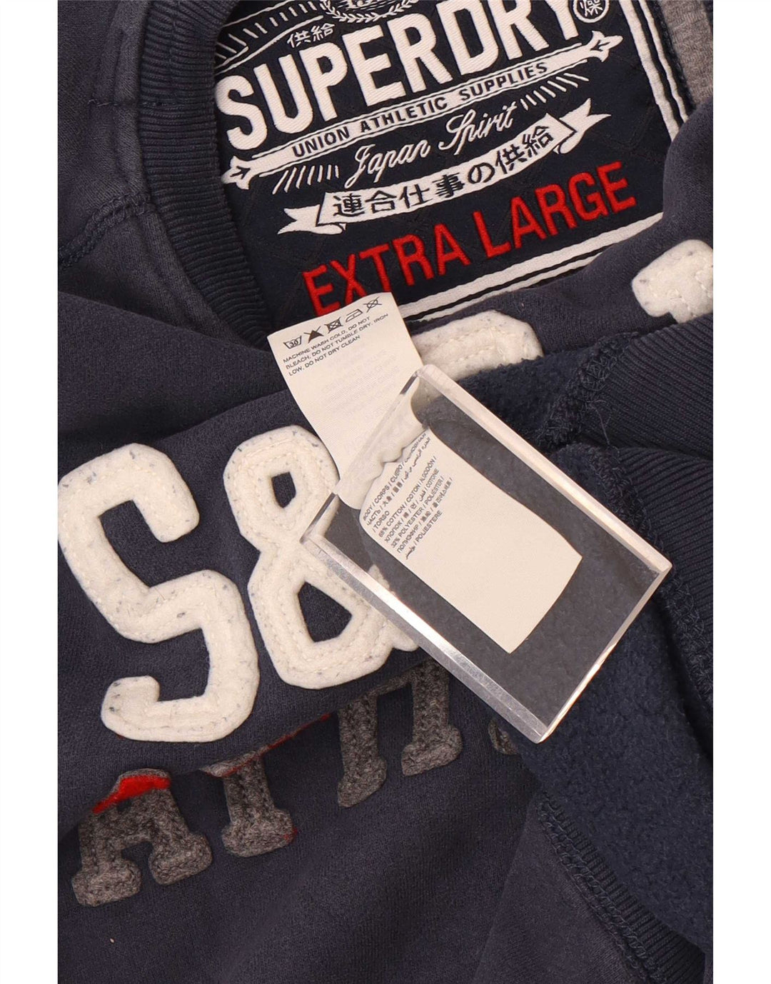 Pulover grafic pentru bărbați Superdry, XL, bumbac, albastru