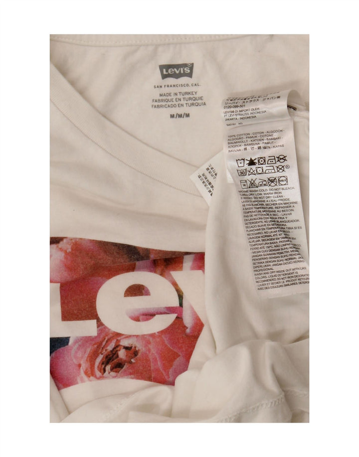 Tricou grafic Levi's pentru femei Top UK 12 Medium White Bumbac