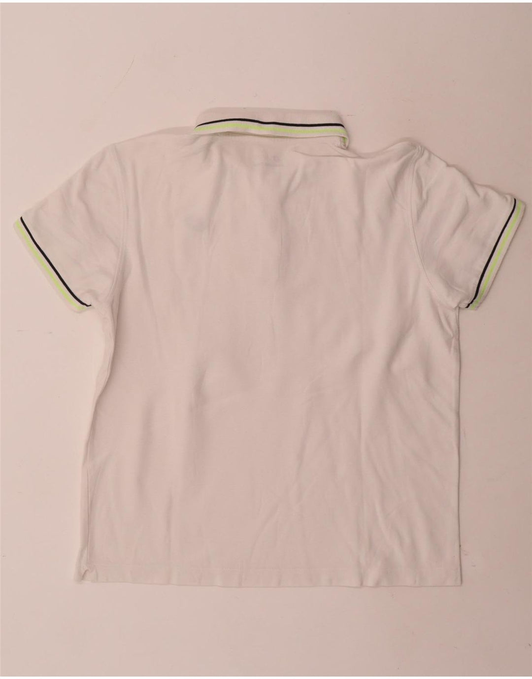 Tricou polo pentru bărbați Lotto în dungi albe medii