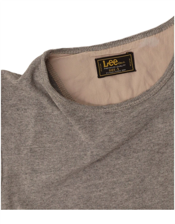 Tricou crop pentru femei LEE UK 10 Small Gri