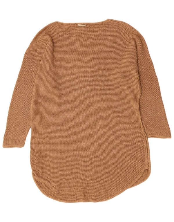 Pulover pentru femei Michael Kors cu gâtul barcă, UK 14 Medium Bej