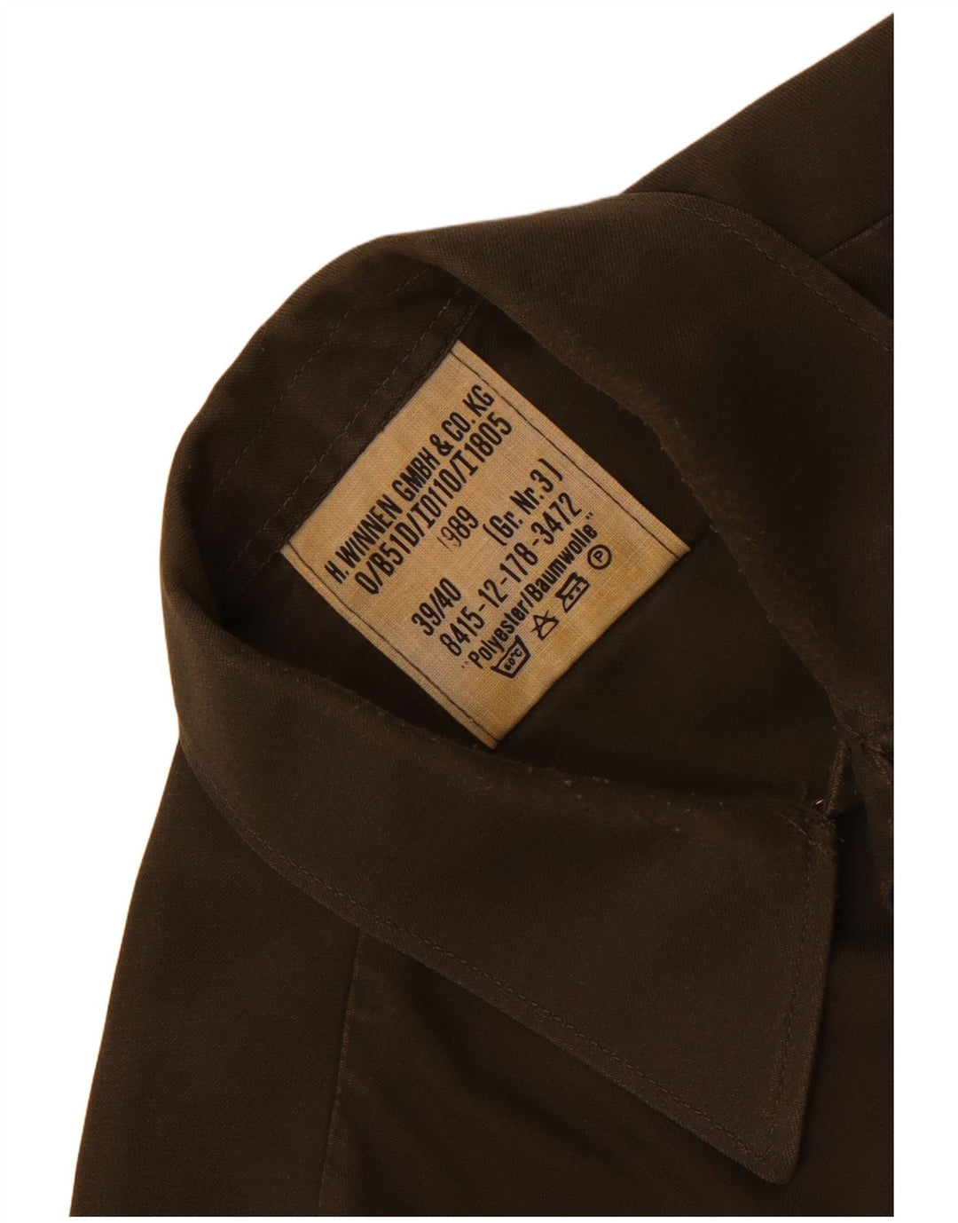 Cămașă Vintage pentru bărbați Mărimea 39/40 Poliester kaki mediu