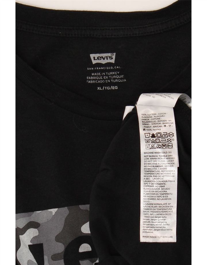 Tricou grafic pentru bărbați LEVI'S Top XL bumbac negru