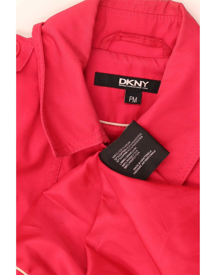 Trench pentru femei Dkny UK 14, bumbac roz mediu