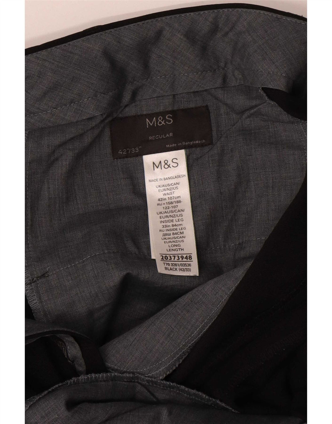 Marks & Spencer Pantaloni drepți pentru bărbați L42 L33 Poliester negru