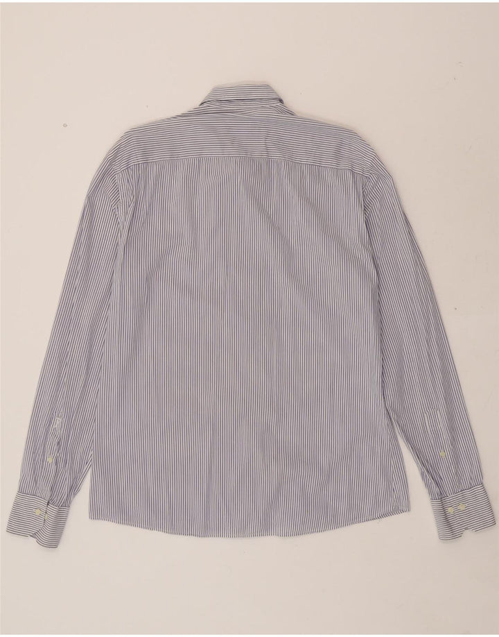 FERRE Mens Milano Shirt Size 41 Large Blue Pinstripe Vintage Ferre and Second-Hand Ferre from Messina Hembry 